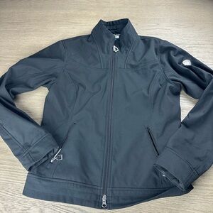 Ariat Black Women’s Medium Softshell Jacket with Teal Lining